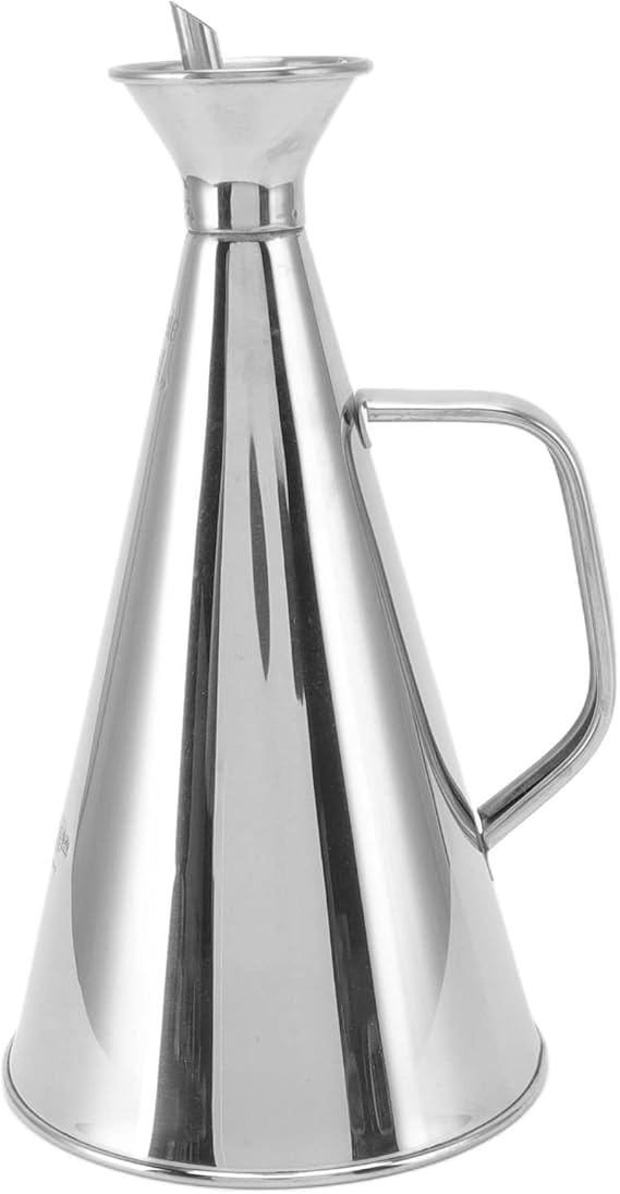 Olive Oil Dispenser Bottle, 34oz/1000ml Stainless Steel Olive Oil Dispenser Non Drip Leak Proof Kitchen Vinegar Cruet Pourer Drizzler Oil Storage Container for Kitchen Cooking BBQ (34oz/1000ml)