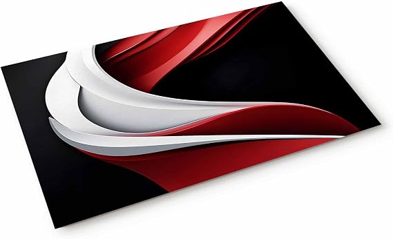 Red Black Stitching Entrance Floor Mat Doormat Welcome Door Mat Low Profile Non Slip Entry Rugs for Bathroom Kitchen Home Front Decor,18x30 inches