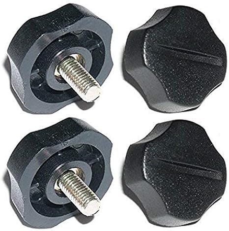 LOT OF 2 Workman KN-5P BLACK PLASTIC 5mm RADIO BRACKET KNOBS. 2 Per Pack-4 Knobs
