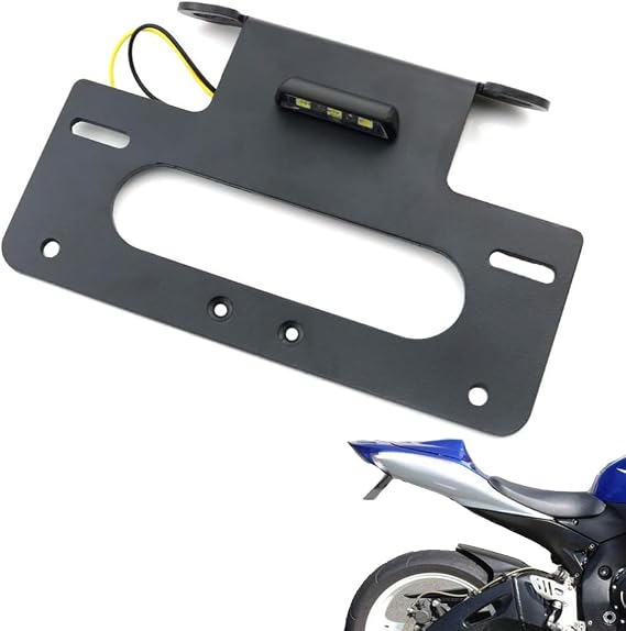 Xitomer Fender Eliminator, Fit for GSXR600 K6 K8 2006 2007 2008 2009 2010 Tail Tidy Fit for GSXR750 plate holder, license plate holder With LED License Plate Light