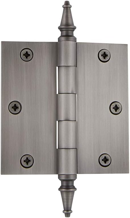Nostalgic Warehouse Steeple Tip Residential Door Hinge with Square Corners
