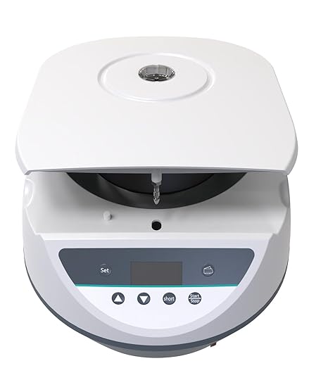 Lab Benchtop Centrifuge Machine 6 x 2ml/5ml/10ml/15ml Capacity Test Tubes,Low Speed 500-5000r/min,Max 3074xg RCF