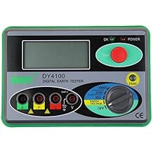 ELEOPTION DY4100 Digital Earth Ground Resistance Tester Meter Digital Earth Tester 0/20/200/2000 Battery Powered