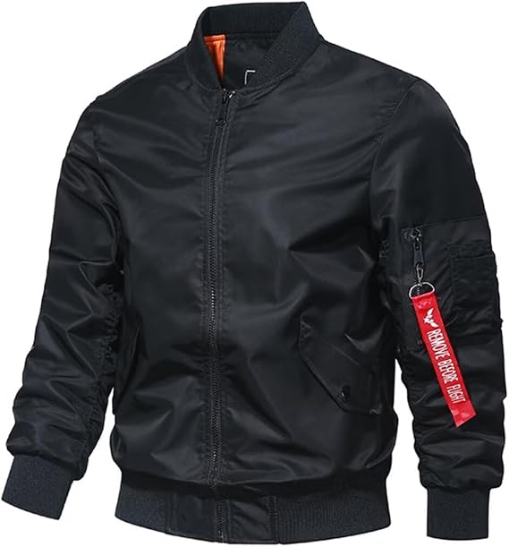 INVACHI Men's MA-1 Bomber Jacket Casual Camouflage Jacket Military Flight Jacket for Men