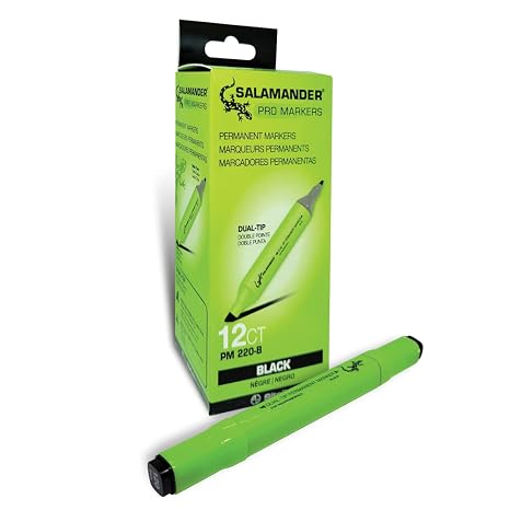 SitePro Dual-Tip Permanent Pro Marker, Black (12-Pack)