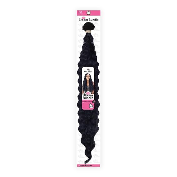 Mayde Beauty Bloom Bundle Weave LOOSE DEEP 24" (1-Pack, 613 Bleach Blonde)