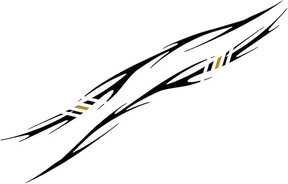 Car Door Side Stickers Compatible With Honda HR-V Vezel 1999 2020 2021 DIY Sport Styling Vinyl Film Decor Decals Auto Tuning Accessories(Black Gold)
