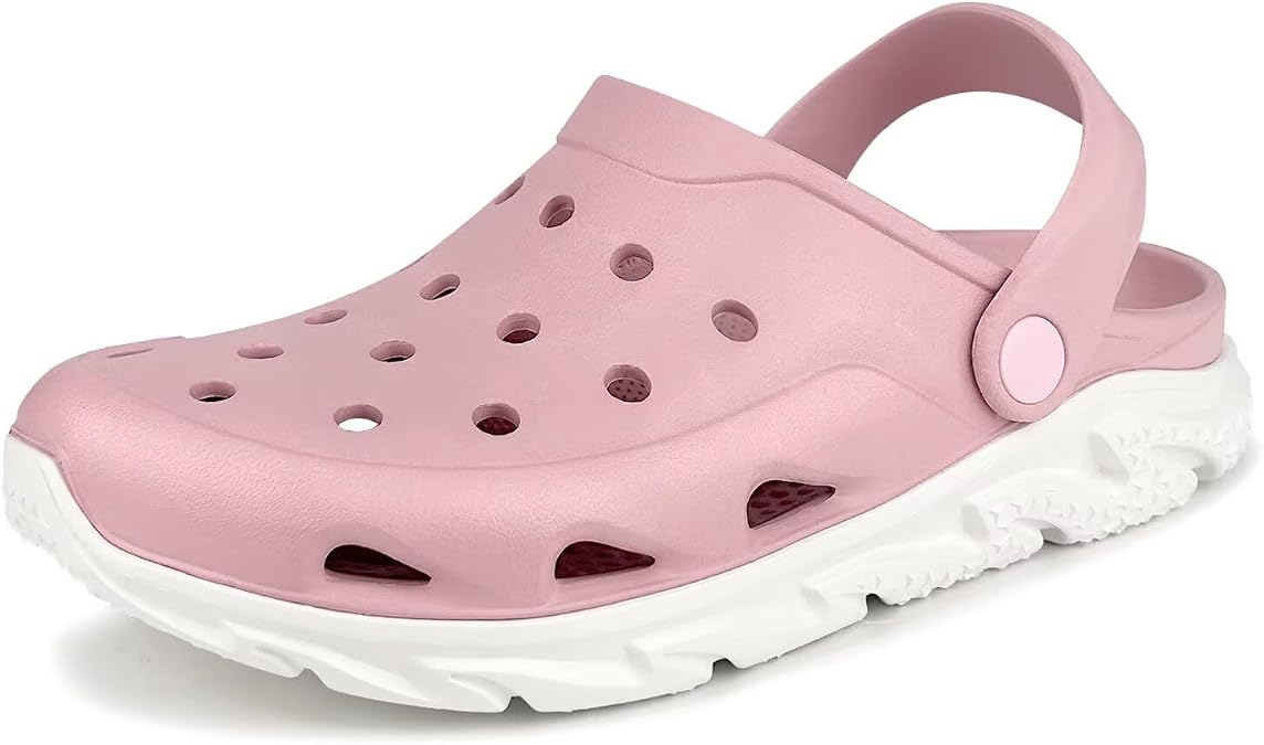 Scecocrs Men and Women's Garden Clogs with Arch Support, Unsex Lightweight Slip on Mule with Doule Color,No Slip Slide Sandle for Outdoor, Beach, Garden, Pool, Indoor