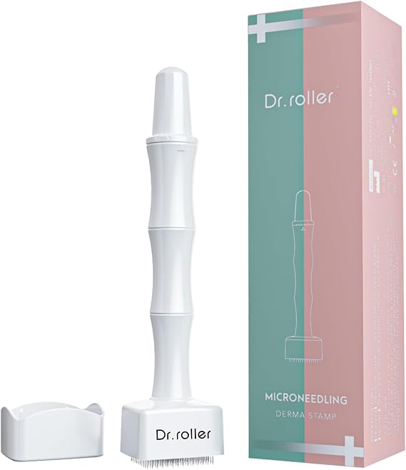 Professional Derma Stamp for Scalp Hair Beard Face Body | 0-3mm Adjustable Microneedling Dermastamp, 140 Pins, Derma Roller & Microneedling Pen Alternative for Men Women