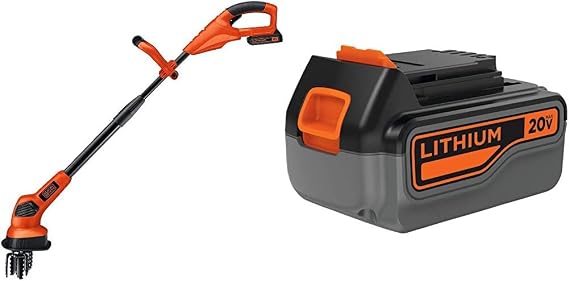 BLACK+DECKER 20V MAX Tiller with Extra 4-Ah Lithium Ion Battery Pack (LGC120 & LB2X4020)