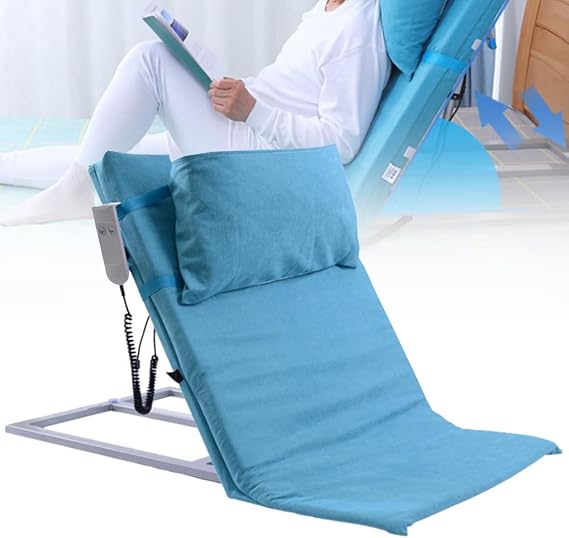 Portable Lifting Bed Backrest, Adjustable Electric Pillow Lifter, Sit-Up Back Rest Chair, Electric Recliner Bed for Neck Head and Lumbar Support