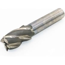 LingGan 1" End Mill, 3/4" Shank, 4 Flute HSS, CNC End Mill Cutter for Wood, Aluminum, Steel, Titanium, Foam, Plastic