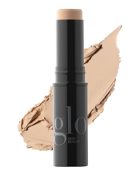 Glo Skin Beauty HD Mineral Foundation Stick - Concealer Makeup Infused with Hyaluronic Acid - Buildable Coverage, Contour & Highlighter