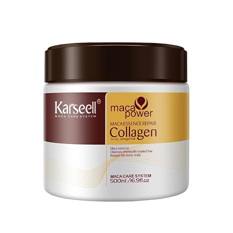 Karseell Collagen Hair Mask 500 ml Deep Repair Hair Conditioner Argan Oil Collagen Hair Mask for Very Dry Hair Damaged Hair All Hair Types