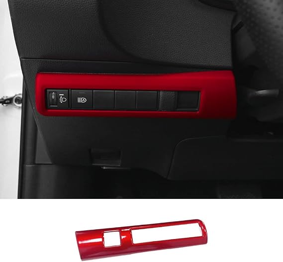 BOYUER for Toyota Corolla 2020 2021 2022 2023 2024 2025 2026,2019-2025 Corolla Hatchback ABS Headlight Switch Buttons Panel Cover Trim Sticker Car Interior Accessories Decoration(Wine red)
