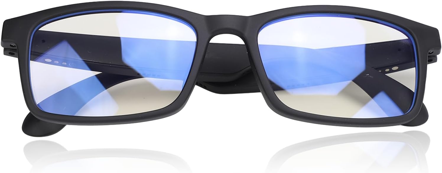 Dpofirs Bluetooth Audio Smart Glasses, Glasses for Women and Men, Open Ear Sound with Mic & Speaker, Outdoor Smart Glasses Blue Light Blocking