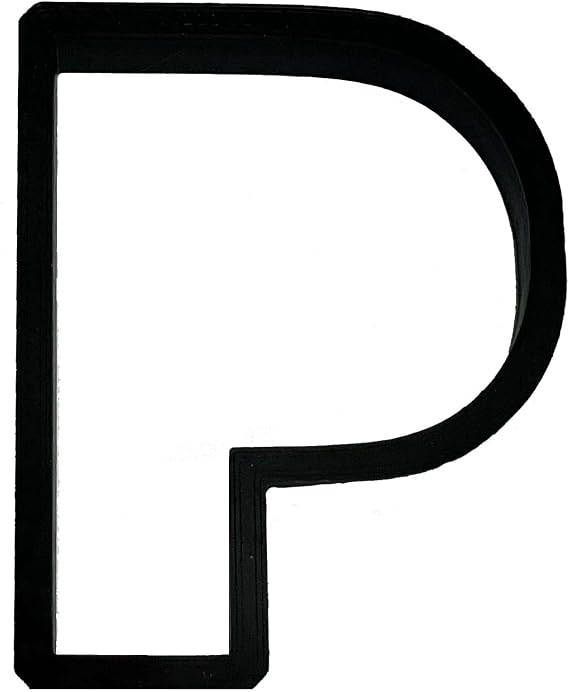 P Capital Block Letter Cookie Cutter with Easy Push Design (3.5 inch)