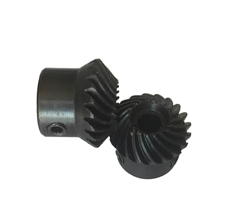 Gear Teeth Spiral Bevel Gear 15 18 20 22 25 30 Teeth 1.5 Module 1.5M 45# Steel 90 Degree Tapered Wheel Pinion Pilot Bore Helical Spiral Bevel Gear(1Pair 15 Teeth)
