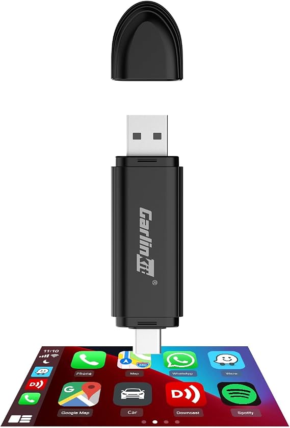 Carlinkit MiNi SE Wireless CarPlay Adapter for Factory Wired CarPlay Car | Compatible with iOS 10+, Fast Connection, No Latency, OTA Upgrade, USB-A/C Plug & Play, Mini CarPlay Wireless Adapter