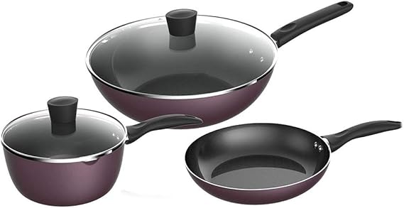 Nonstick Kitchen Cookware Set - Home Ware Pots and Pan, Includes Saucepan,Wok,Milk pan