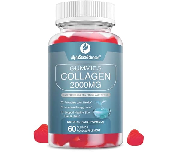 Advanced Collagen Gummies 2000mg - Promote Skin Elasticity, Hair Growth, and Joint Health - Delicious Berry Flavoured Gummy Vitamins for Youthful Radiance