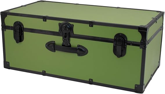 HomeStock Earthy Elegance 30" Trunk with Lock, Olive Grove