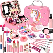 Kids Makeup Kit for Girl, Washable Makeup Set for Girls, Real Makeup for Kids, Girl Toys Princess Children Play Makeup Kit with Cosmetic Case Christmas Birthday Gifts for Girls Age 4 5 6 7 8 Year Old