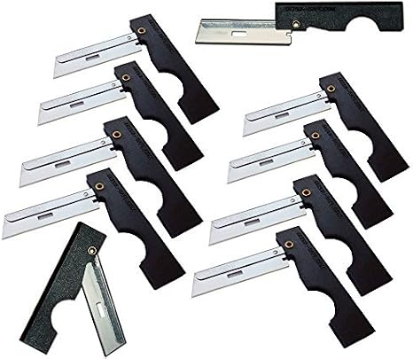 Folding Utility Razor (10-pack) for Survival & First Aid Kits (Black) by DermaSafe