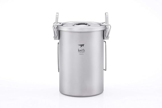 Keith Ti6300 Grade 1 Pure Titanium Multifunctional Cooking Pot