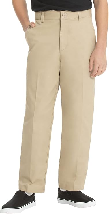 Classroom School Uniforms Big Boys Flat Front Pant, Khaki, 8