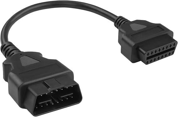 OBD2 Extension Cable OBD II 16 Pin Male to Female Diagnostic Extender Cord for OBD-II Scan Tool Compatible for All OBD2 Cars (1 FT/30 CM)