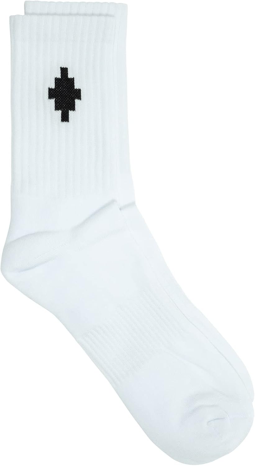 Marcelo Burlon men knee high socks Cross white - black
