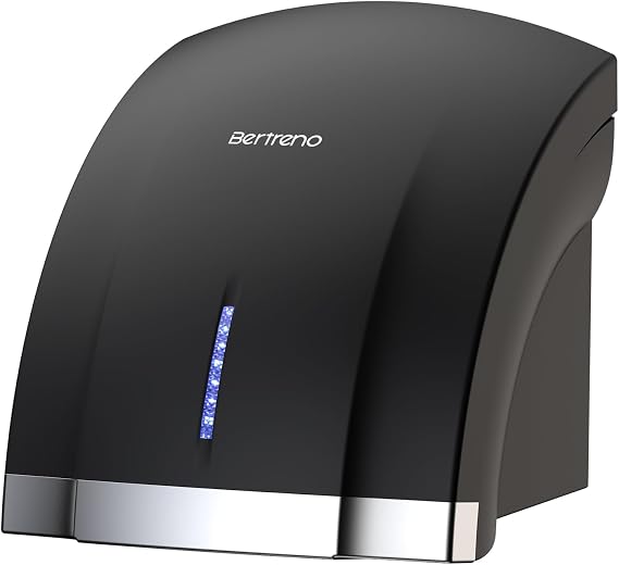 Commercial Hand Dryer Electric Compact Hand Dryer for Bathrooms Commercial 1800W High Speed Hand Dryer with Hot Cold Air and Noise Reduction 110V Silver