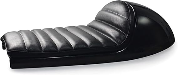 Motorcycle Retro Cafe Racer Hump Seat Roughcast Modification (Black)