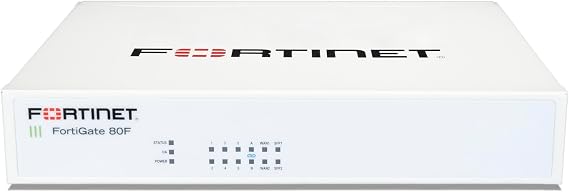 FortiGate-80F Firewall - 8 GE RJ45 Ports, 2 RJ45/SFP Shared Media WAN Ports, Integrated WiFi-6 (802.11ax) (Appliance Only, No Subscription) (FG-80F)
