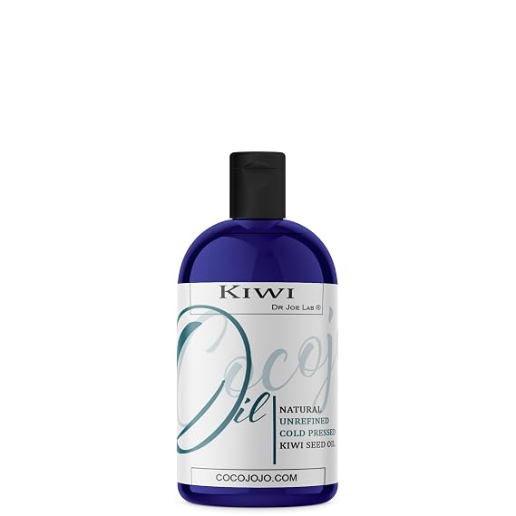 Dr Joe Lab Kiwi Seed Oil 8 oz Pure Natural Cold Pressed Unrefined Extra Virgin Kiwi Oil - for Hair Skin Body Nail and Beard - Moisturizing, Soothing, Hydrating, Nourishing