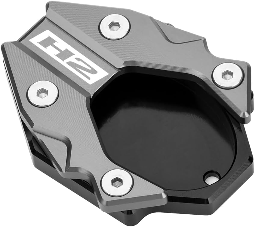 Motorcycle Kickstand Enlarger Plate For Z H2 2020-2024 Z H2 SE 2021-2025 Aluminum Alloy Outdoor Enlarged Base Motorcycle Kickstand Pad z h2 se Accessories Gray