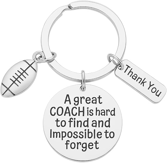 Sportybella Football Coach Keychain, Thank You Gift for Coaches
