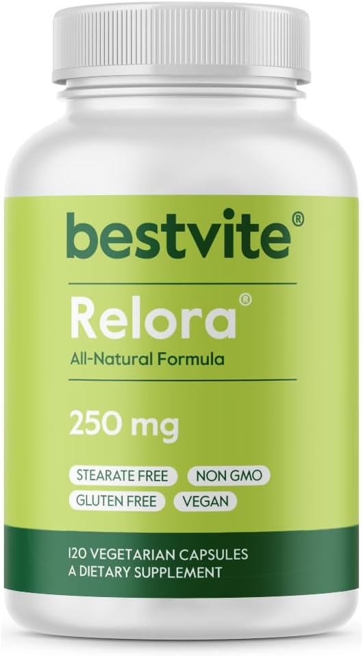 BESTVITE Filler-Free Relora 250mg (120 Veg Caps) - Clinically Researched
