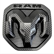AUTOGEM 20192025 RAM 1500 Tailgate Emblem Carbon Decal Finish Black Rear Truck Badge
