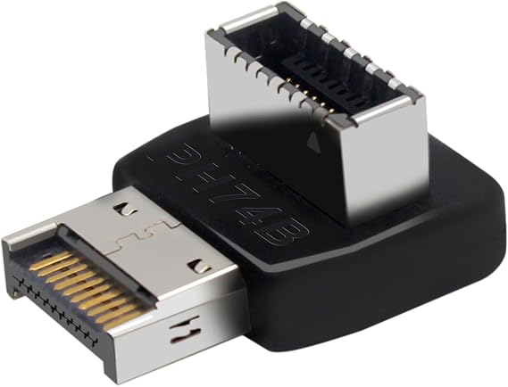 USB 3.1 Type E Adapter 90 Degree USB Type E Adapter Computer Motherboards Internal Connection Adapter 3.1/10G 3.2/20G 90 Degree USB Type E