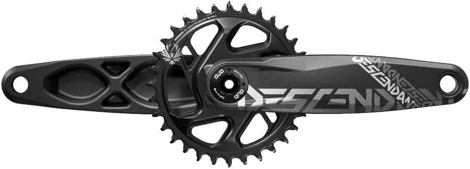 Truvativ Unisexs Descendant 7K Aluminum Eagle Superboost 12S 32T X-Sync 2 Chainring Dub CupsBearings Not Included Crankset, Black, 170mm