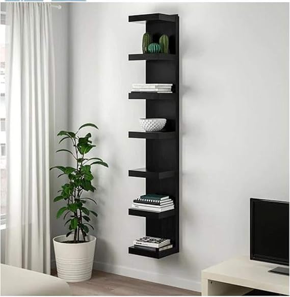 lack IKEA Shelving Unit: Black/Brown [75" x 12" x 4"]