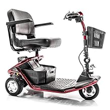 LiteRider 3-Wheel Folding Travel Mobility Scooter Red