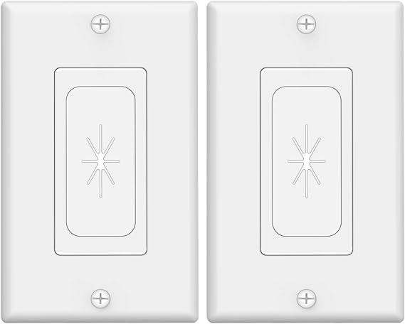 VCELINK Wall Plate Cable Pass Through, Home Theater System, 2 Pack