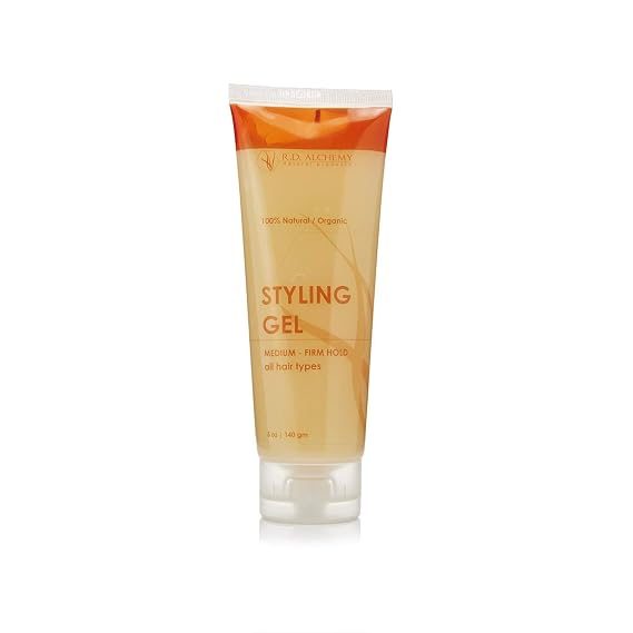 RD Alchemy - Natural & Organic Styling Gel - Light to Medium Hold Hair Gel for All Hair Types. Holds Styles, Defines Curls, Boosts Volume & Thickness.