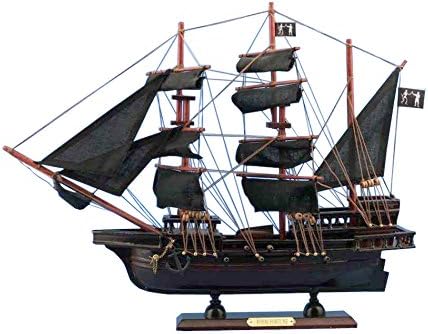 Handcrafted Nautical Decor Royal Fortune 20" - Wood Pirate Ship - Pirate Ship Decoration - Wooden Model P