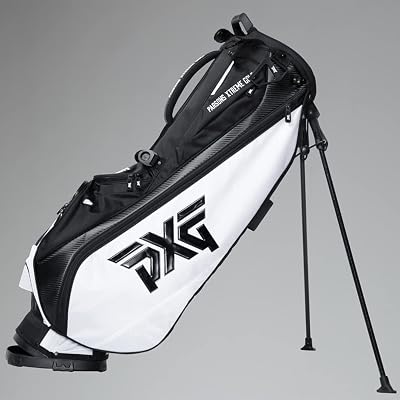 PXG 2020 Carry Stand Bag B-UGB7-EP Lightweight Stand Caddy Bag, 4 Compartments, No Nameplate, BlackWhite