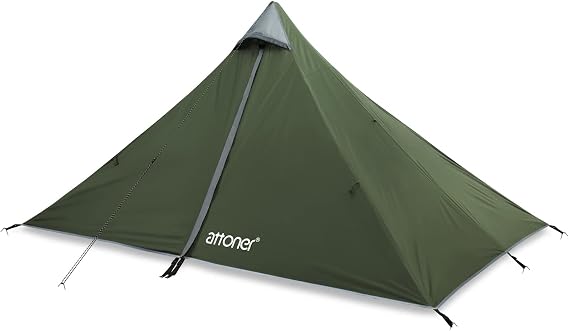 Trekker Tent, One Person Trekking Pole Tent Ultralight Backpacking Tent Suitable for Backpacking Trekking Alpenstock is not Included