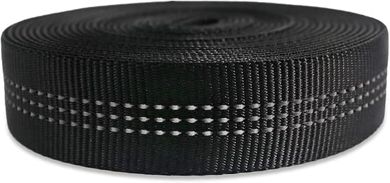 NewDoar CE UIAA Certified 1 Inch Nylon Webbing Strap/Tubular Climbing Webbing - Heavy Duty Strap for Rescue, Climbing, Harnesses, Rock Work, Firefighting